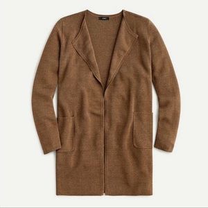 J Crew Juliette Collarless Sweater Cardigan - Linen Blend, XXS